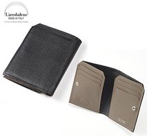 〔ラルコバレーノ〕スマートカードウォレット ブラック×グレー