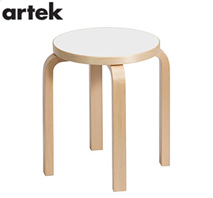 〔アルテック〕スツール E60 4本脚（ホワイトラミネート）