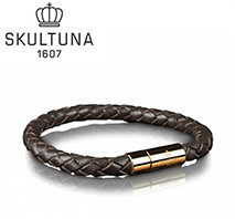 〔スクルツナ〕レザーブレスレット　（ブラウン）