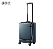〔エース〕コーナーストーン2Ｚ　エキスパンド機能付スーツケース　ブルーグレー（06863-03）