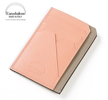 〔ラルコバレーノ〕スマートミニウォレット ベージュ×ピンク