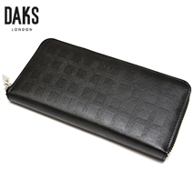 〔ダックス〕ラウンドファスナー長財布　ブラック