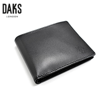 〔ダックス〕二つ折財布 ブラック(DP38315)