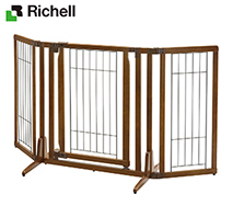 〔リッチェル〕木製おくだけドア付ペットゲートHレギュラー