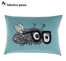 〔ファブラスグース〕クッション　Mr. FLYGUY　アクア