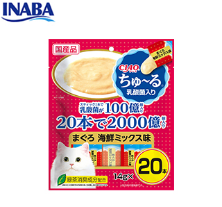 〔いなば〕ちゅーる乳酸菌入りまぐろ海鮮ミックス味20本×16袋