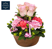 〔モンソーフルール〕アレンジメント ピンク（母の日用）