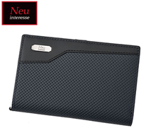 〔ノイインテレッセ〕ミドルウォレット ネイビー×ブラック