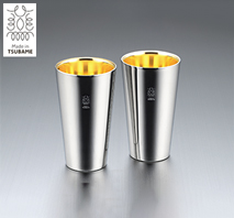 〔Made in TSUBAME〕金の贅 18-8ステンレスW構造タンブラー2PC(内面24金メッキ)