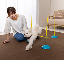 〔サンコー〕滑り防止タイルマット　ブラウン20枚セット