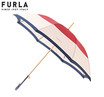 〔フルラ〕オリジナル長傘 ネイビー／レッド