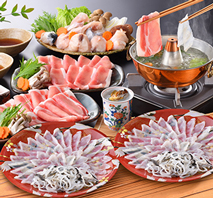 海と丘の豚しゃぶ食べ比べ