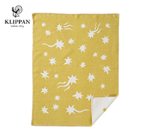 〔クリッパンby Camilla Lundsten〕SHOOTING STAR ライトコットンブランケット ミニ マスタードイエロー