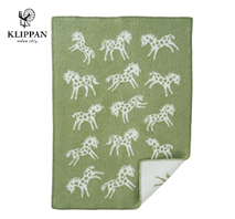 〔クリッパンby Camilla Lundsten〕PONY ラムウールブランケット ミニ セージグリーン