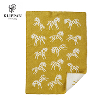 〔クリッパンby Camilla Lundsten〕PONY ラムウールブランケット ミニ マスタードイエロー