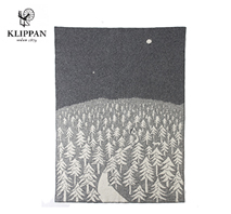 〔クリッパン〕HOUSE IN THE FOREST ラムウールブランケット シングル グレー