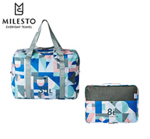 〔MILESTO×PAPIERTIGRE〕ポケッタブルボストンバッグ 35L メモリー+圧縮パッキングオーガナイザーダブルポケット 8L×2 メモリー