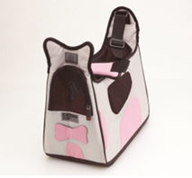 〔EGR〕ボビーバッグ フォーマルフレーム グレー×ピンク