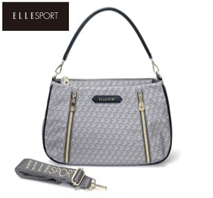 〔エルスポーツ〕クロワッサンデザイン2WAYショルダーバッグ 軽量 はっ水 グレー（メーカー希望小売価格16,500円）