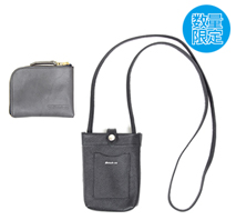 〔Stitch-on〕ネックポーチ ブラック＋ハーフウォレット グレー（メーカー希望小売価格12,650円）