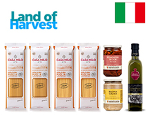 〔ランドオブハーベスト〕イタリア産パスタ・瓶詰・オリーブオイル 7点セット