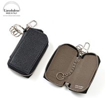 〔ラルコバレーノ〕スマートキーケース ブラック×グレー（父の日用）