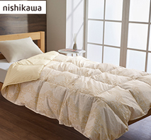 〔nishikawa〕羽毛合掛けふとん