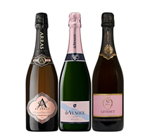 ロゼシャンパーニュとロゼのトラディショナル製法泡　3本セット