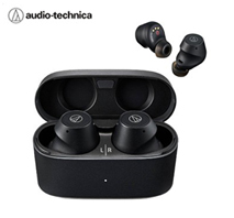 〔オーディオテクニカ〕ノイズキャンセリング フルワイヤレスイヤホン マットブラック