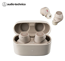 〔オーディオテクニカ〕ノイズキャンセリング フルワイヤレスイヤホン ライトベージュ