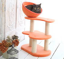 〔THITHIPET〕日本製手作りキャットタワー ツムギ