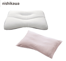 〔西川〕医師がすすめる健康枕　もっと肩楽寝（低め）＋専用ピロケース（父の日用）