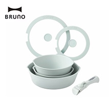 〔BRUNO〕フライパン6点セット　ペールグリーン