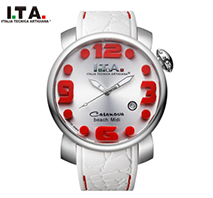 〔I.T.A.〕カサノバ・ビーチ ミディ　ホワイト/レッド