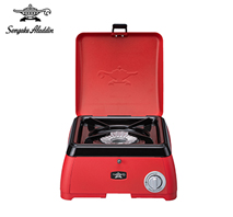 〔センゴクアラジン〕ポータブルガスカセットコンロ　kama-do（レッド）