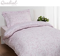 〔西川 クオリアル〕掛けふとんカバー＋ピロケース ピンク