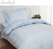 〔西川 クオリアル〕掛けふとんカバー＋ピロケース ブルー