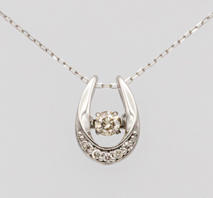 Pt ダイヤ　プチネックレス（514253）