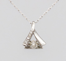 Pt ダイヤ　プチネックレス（514252）