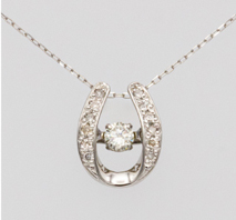 Pt ダイヤ　プチネックレス（514242）