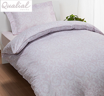 〔西川　クオリアル〕掛けふとんカバー＆ピロケース　ピンク