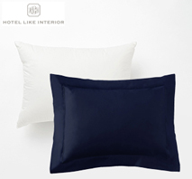 〔ホテルライクインテリア〕トラベルダウンピロー 30×40cm＋クッションカバー ブドワール ネイビー 400TC コットンサテン