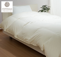 〔西川プレミアム〕羽毛掛けふとん ポーランドホワイトグース アイボリー