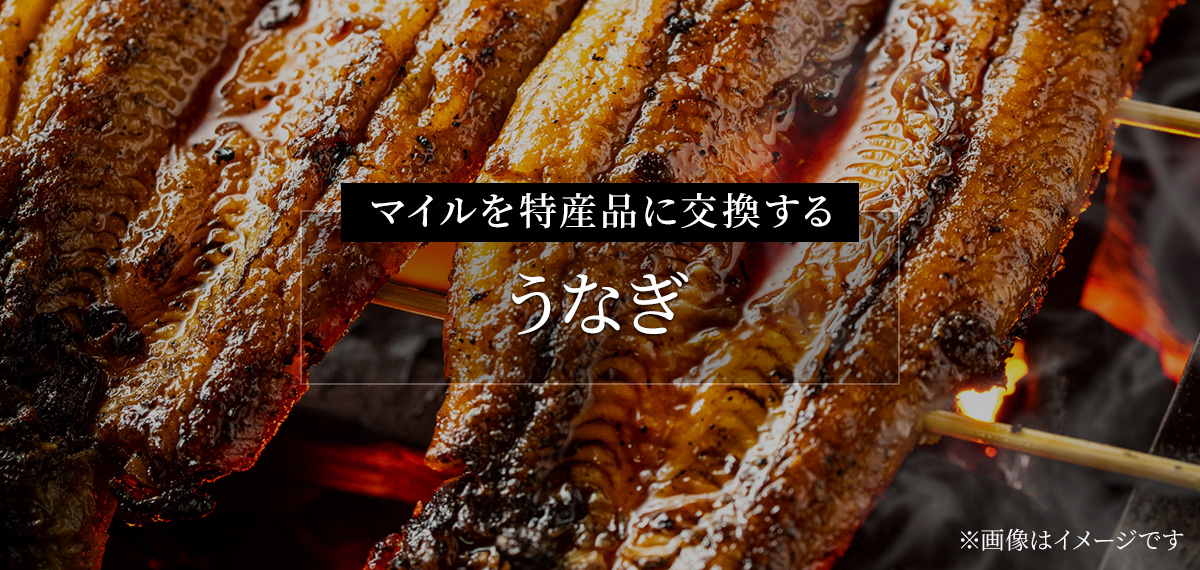 マイルを特産品に交換する（うなぎ）
