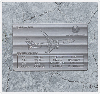 JALフリート記念チタンプレート(737-800)