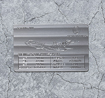 JALフリート記念チタンプレート(727-100)