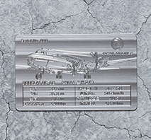 JALフリート記念チタンプレート(DC-6B)