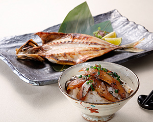 関あじの一夜干しとりゅうきゅうセット