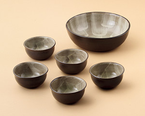 益子焼　取分けセット