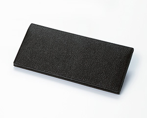 黒桟革長財布 ブラック